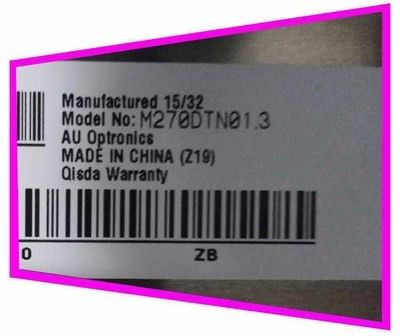 Goede prijs. AUO M270DTN01.3 27 Inch LCD Display Panel met 2560x1440 Pixels 350 cd/m² Helderheid en 130 Pin Connector online